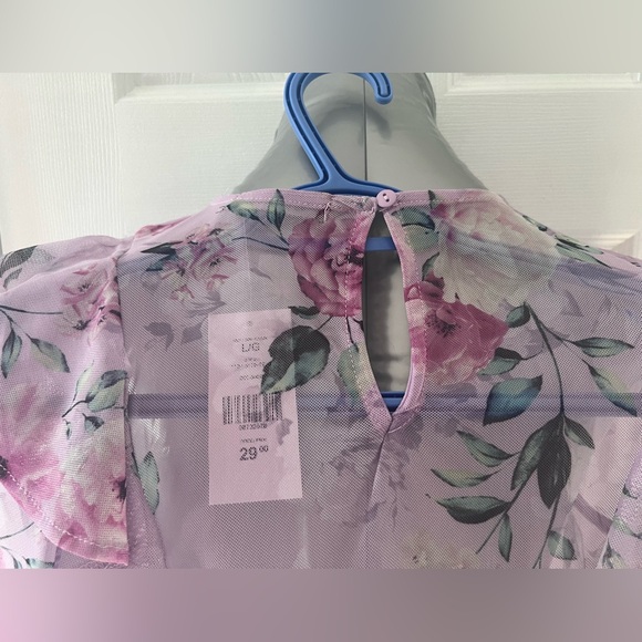 Floral Print Ruffle Top - Picture 5 of 5